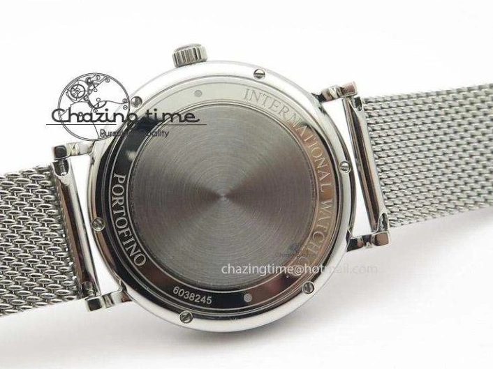 MIROTIME 0506 Portofino SCHAFFHAUSEN SS MKF 1:1 Best Edition Black Dial On Mesh Bracelet A Sporty 7342